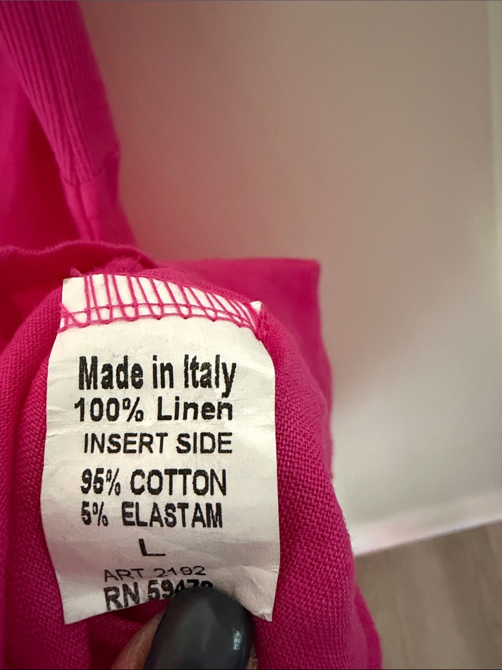 Sleeveless Linen Tunic Dress in Bright Fuchsia made in Italy Terzo Millenio - Picture 5 of 10